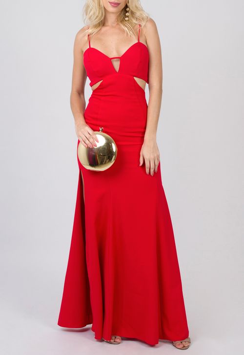 Vestido Mara longo Powerlook - vermelho