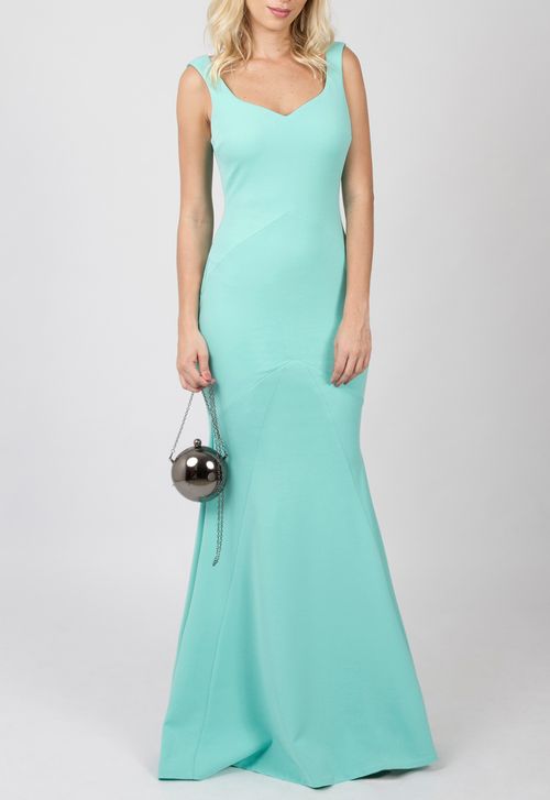 Vestido Elis longo Powerlook - azul tiffany