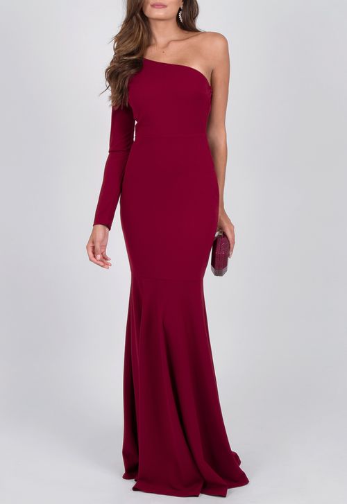 Vestido Helga longo Powerlook - vermelho marsala