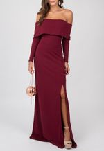 vestido-gleice-longo-powerlook-marsala
