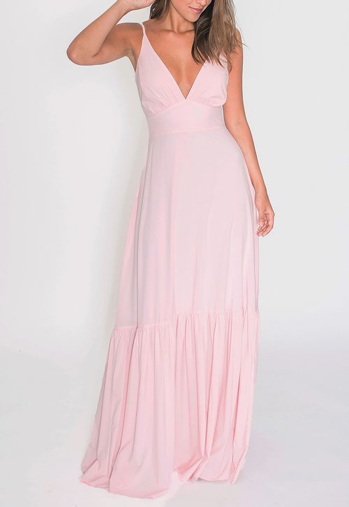 Vestido Cordelia longo Powerlook - rosa