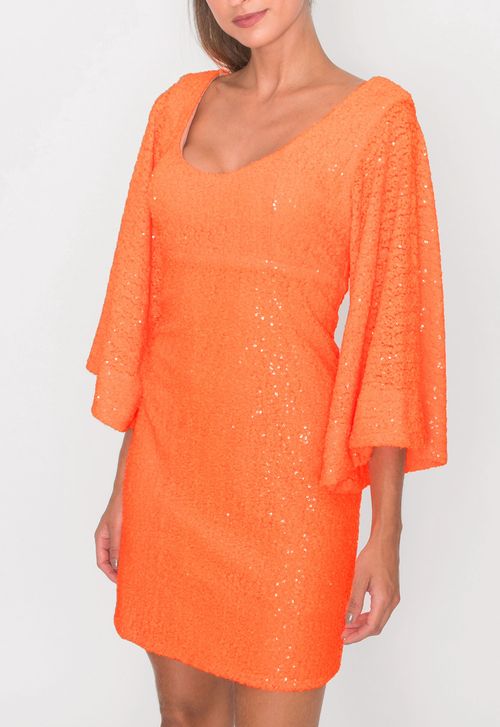 Vestido Neon curto Iorane - laranja