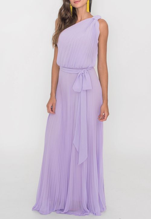 Vestido Lita longo Powerlook - lavanda