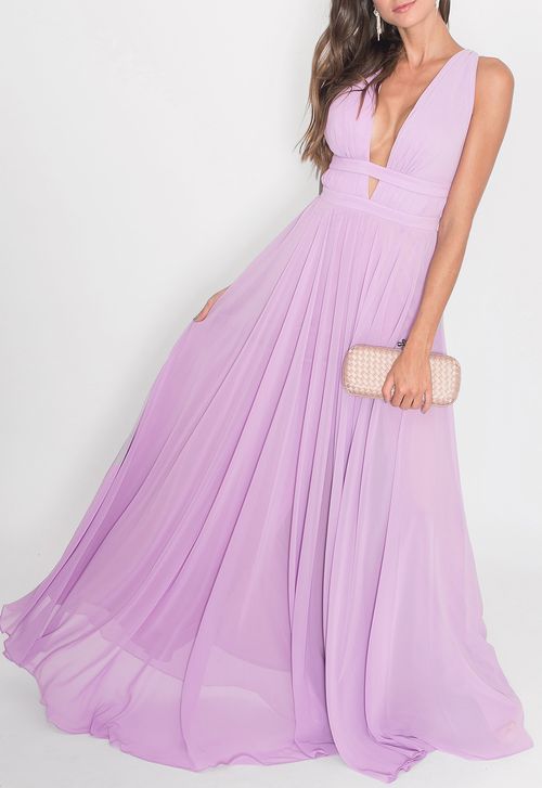 Vestido Merilyn longo Powerlook - lavanda