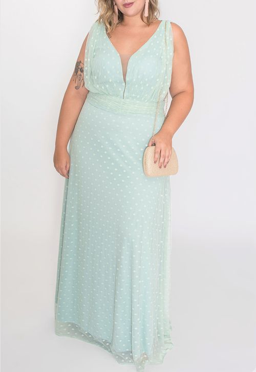Vestido Grace longo Powerlook - verde