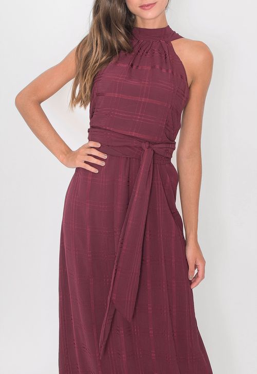 Vestido Noa longo Powerlook - vinho  | Miami Store: One size - $120.00