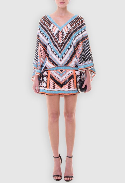 Vestido Indie curto Powerlook - estampado