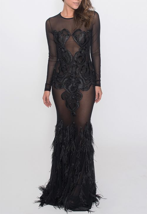 Vestido Ancara longo Powerlook - preto