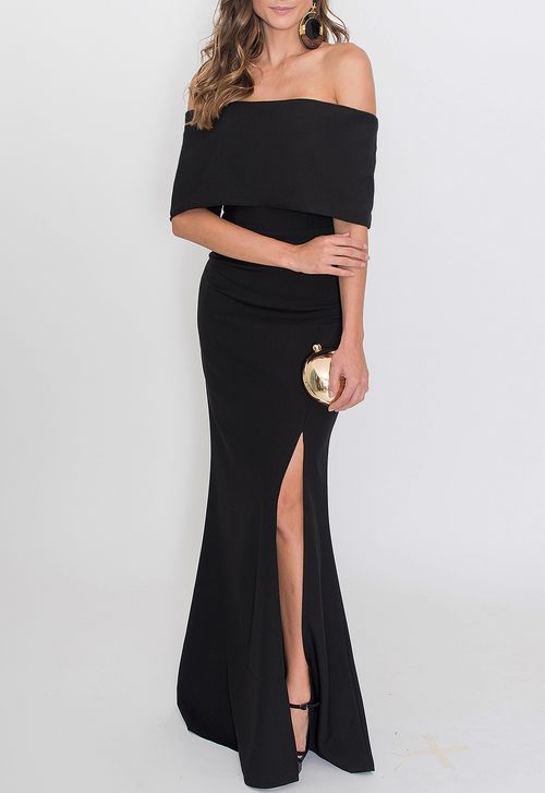Vestido Cloe longo Powerlook - preto