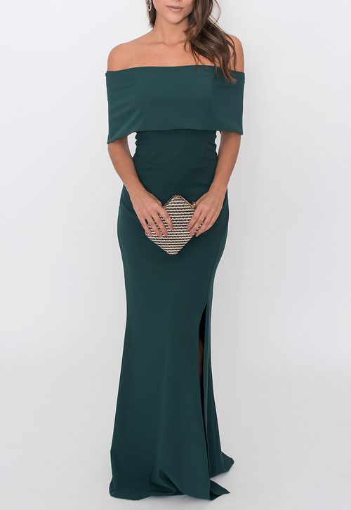 Vestido Cloe longo Powerlook - verde