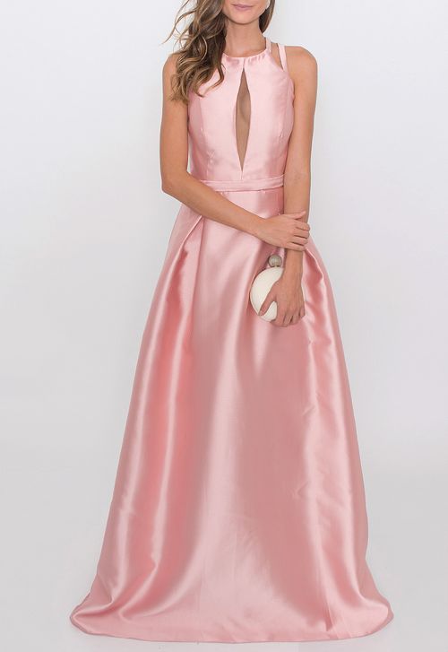 Vestido Cuba longo Powerlook - rosa (disponível apenas na Freguesia)