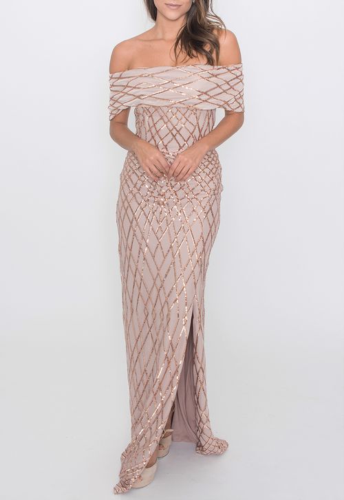 Vestido Eloy longo Powerlook - rose