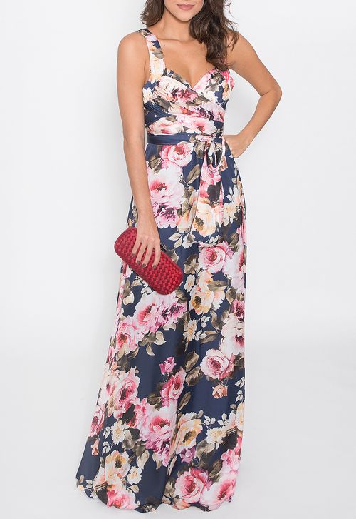 Vestido Juba longo Powerlook - azul