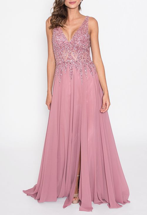 Vestido Lusaka longo Powerlook - rosa