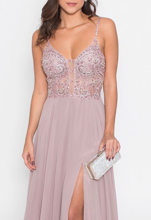 Vestido Licerna longo Powerlook - lilás