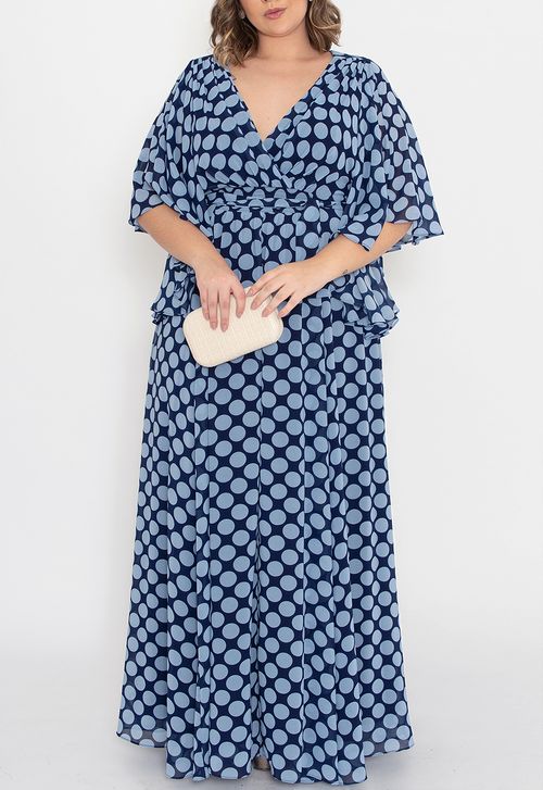 Vestido Eny longo Powerlook - estampado