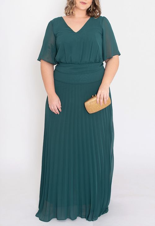 Vestido Nilsa longo Powerlook - verde