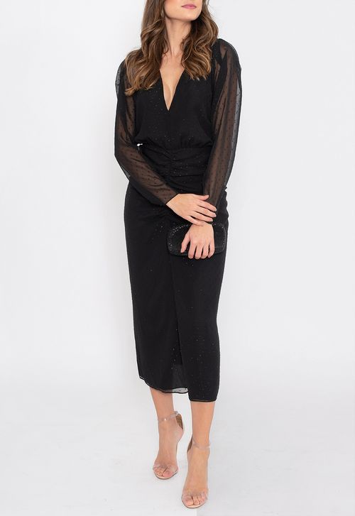 Vestido Jaci midi Amissima - preto