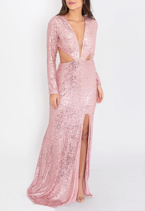 Vestido Álamo longo Powerlook - rosa