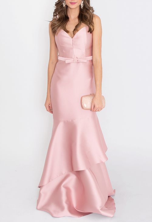 Vestido Hera longo Powerlook - rosa