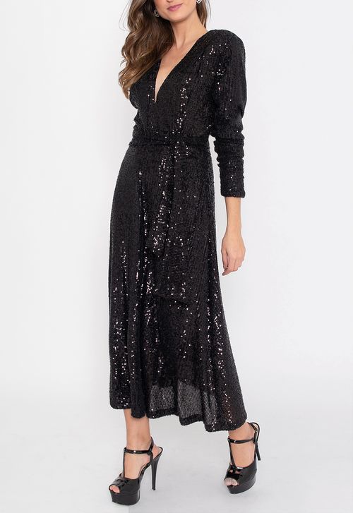 Vestido Talassa midi Amissima - preto