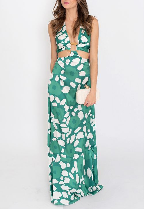 Vestido Alecrim longo Powerlook - verde