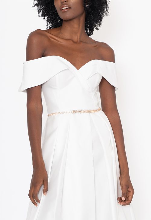 Vestido Leila longo Powerlook - branco