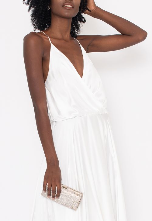 Vestido Nicole longo Powerlook - branco