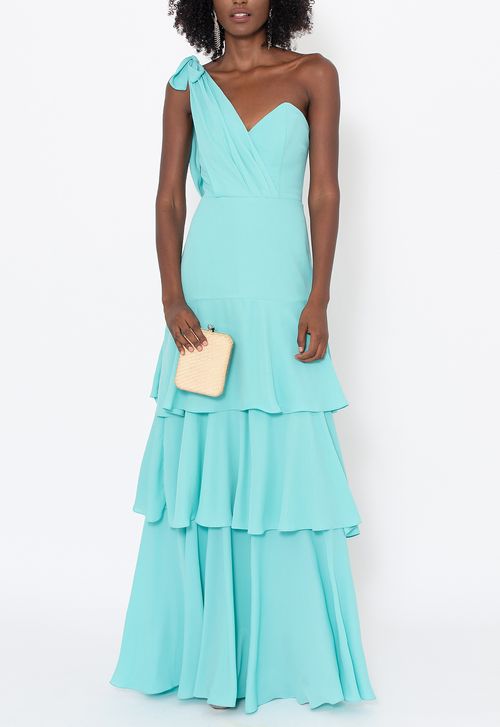 Vestido Inez longo Powerlook - azul tiffany