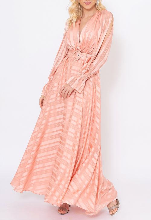 Vestido Serafina longo Powerlook - rosa