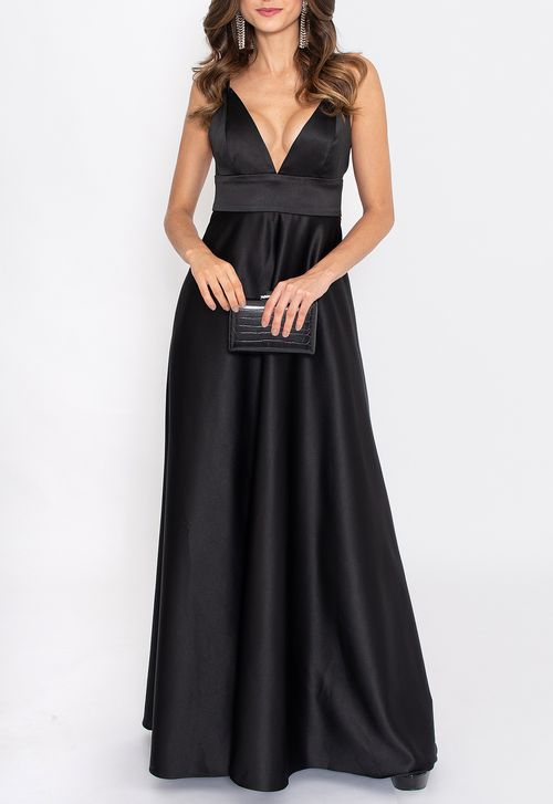 Vestido Millie longo Powerlook - preto
