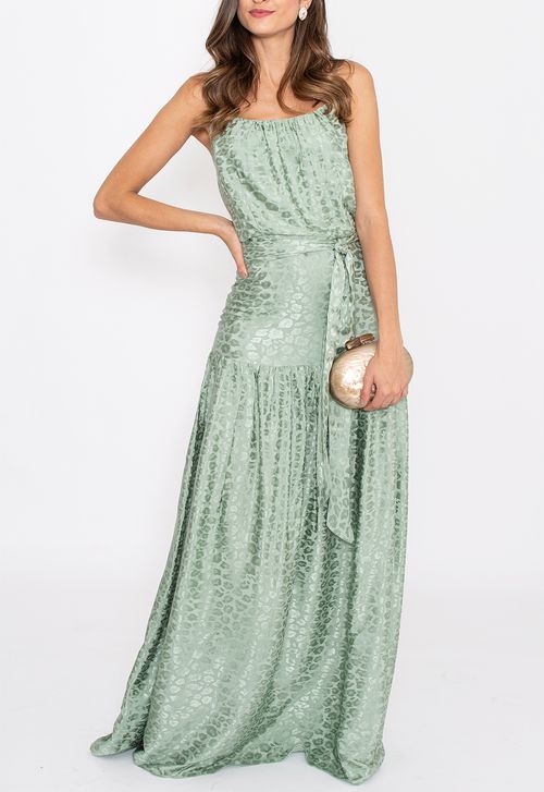 Vestido Alexia longo Amissima - verde claro