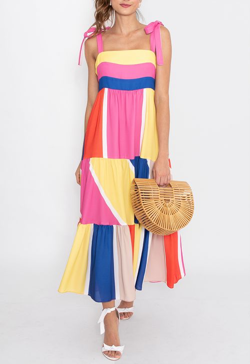 Vestido Gina longo Powerlook - estampado