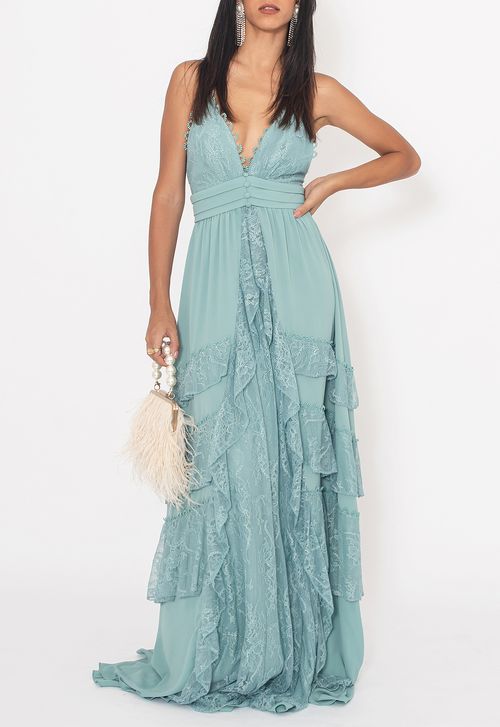Vestido Mandy longo Unity Seven - verde