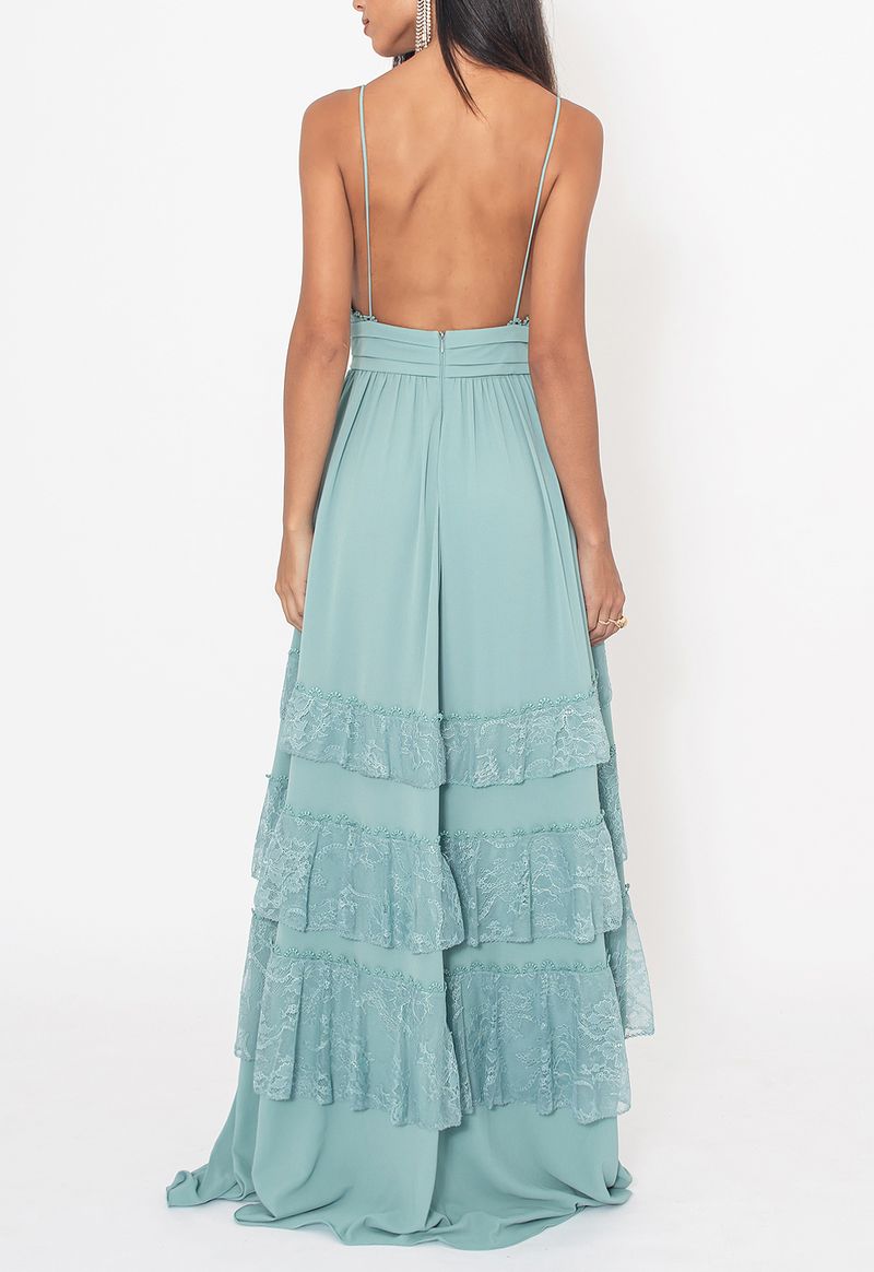 Vestido-Mandy-longo-Unity-Seven-verde