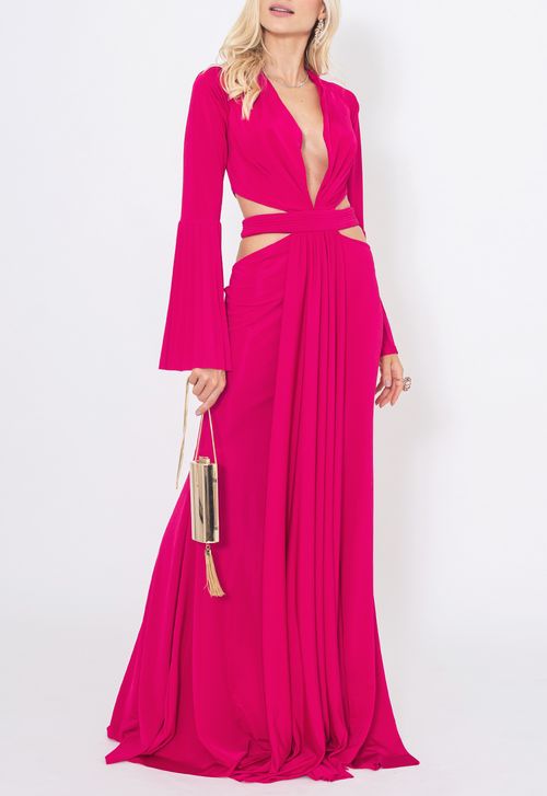 Vestido Sabrina longo Unity Seven - rosa