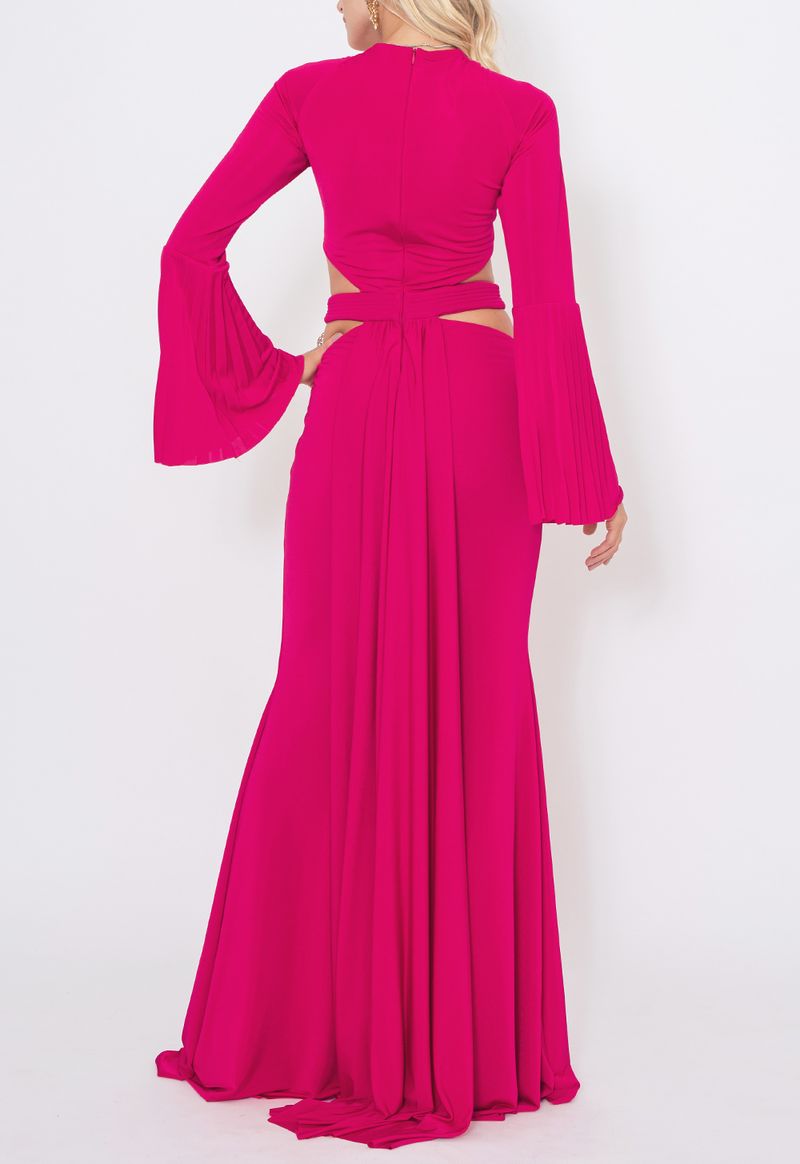 Vestido-Sabrina-longo-Unity-Seven-rosa