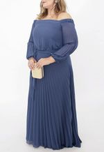 Vestido-Tavares-longo-Powerlook-azul