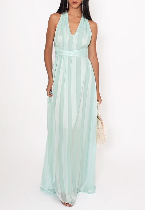 Vestido Ully longo Powerlook - verde menta