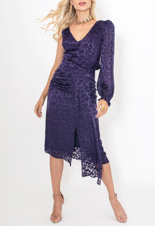 Vestido Marina midi Amissima - roxo