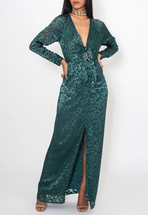 Vestido Layde longo Amissima - verde