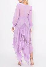 Vestido-Chantili-midi-Powerlook-lavanda