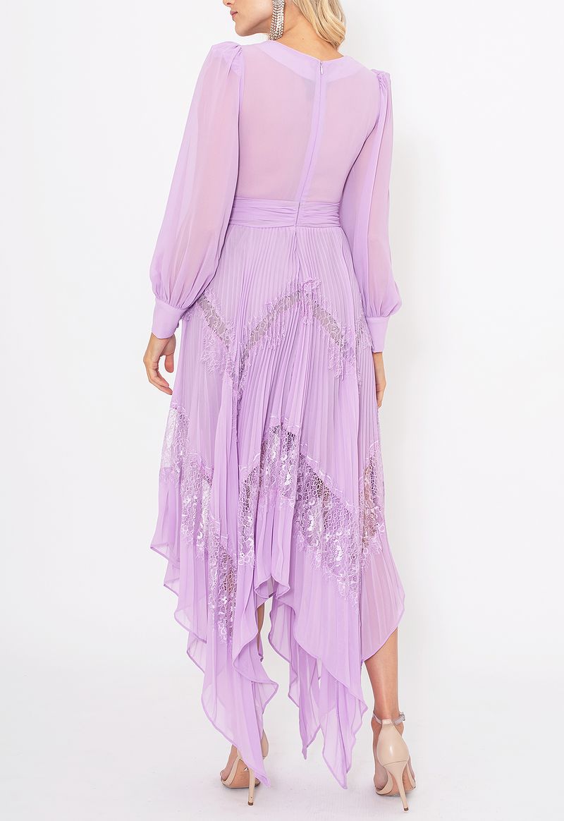 Vestido-Chantili-midi-Powerlook-lavanda