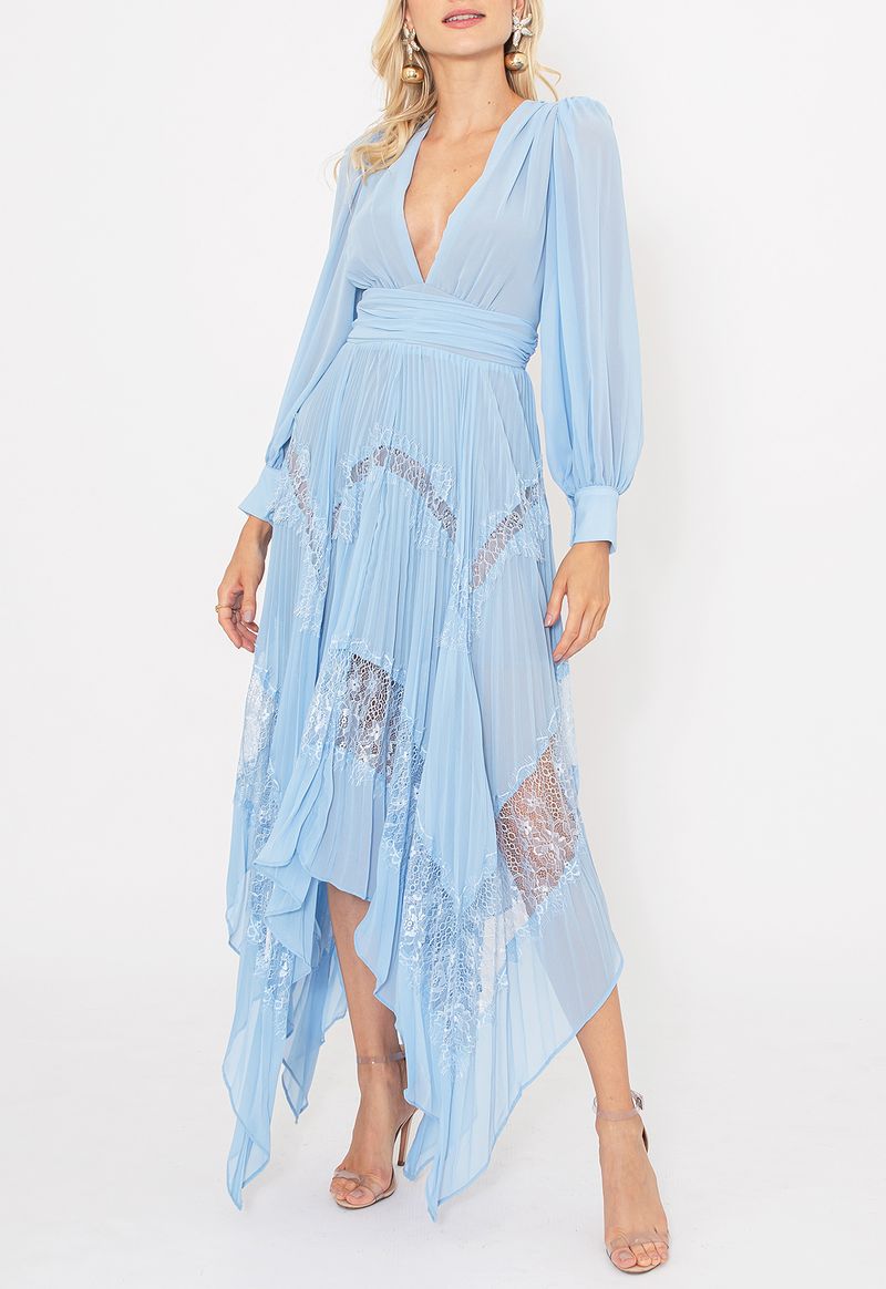 Vestido-Chantili-midi-Powerlook-azul