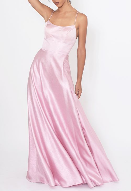 Vestido Catarina longo Powerlook - rosa