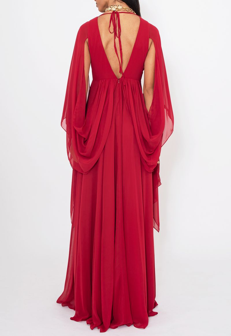 Vestido-Clarin-longo-Powerlook---vermelho