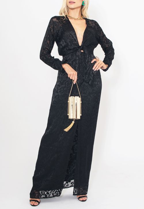 Vestido Layde longo Amissima - preto