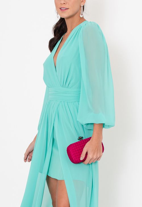 Vestido Marisa longo Amissima - azul tiffany