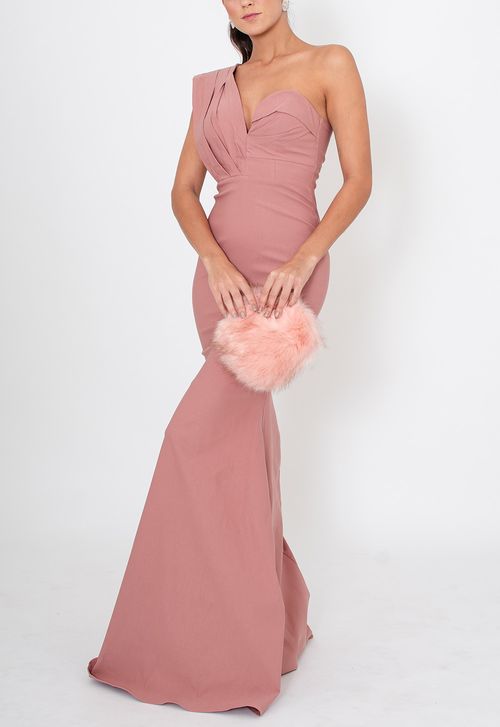Vestido Marta longo Powerlook - rose