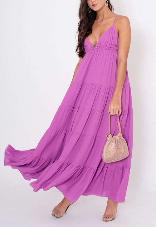 Vestido Yas longo Amissima - roxo